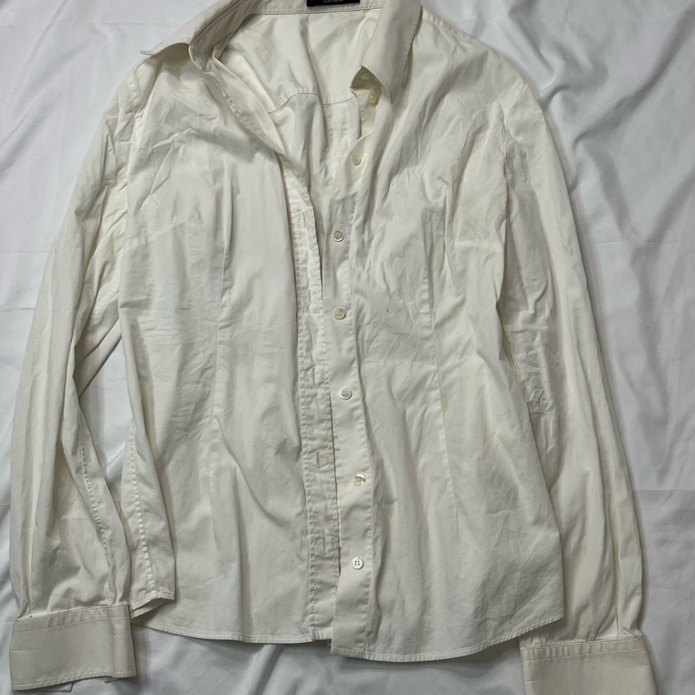 Dolce & Gabbana Off-White Cotton Button Shirt